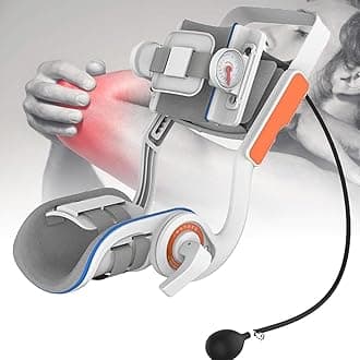 Brace Elbow Joint Rehabilitation Device, Elbow Stretching Trainer with Air Bag Pressurization and Angle Dial, Adjustable -15° to 150° Angle, for Stroke Hemiplegia Patients