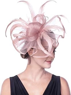 Lucky Leaf Women Girl Fascinators Hair Clip Hairpin Hat Feather Cocktail Wedding Tea Party Hat