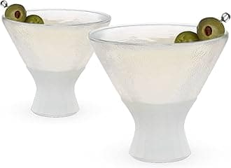 Host Stemless Martini Glasses, 10oz Set of 2 Cocktail Glasses, Frozen Cups, , for Men, Birthday Gifts for Men