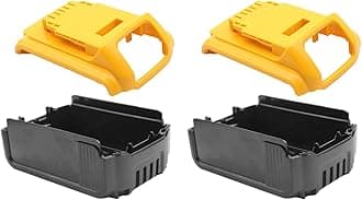 2 Set Li-ion Battery Case Parts Cover Replacement for Dewalt 18V Battery, 10-Cell 18650 Battery Case Replacement Cover Shell Repair Kit Parts for Cordless Power Tool