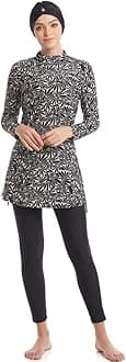 Womens' Muslim Swimwear Islamic Swimsuit 3 Pieces Full Cover Hijab Burkini Modest Swimsuit