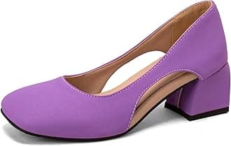 Diuniarza Block Heel Square Toe Loafer Comfort Women Court Shoes