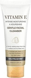 Neutriherbs Face Cleanser with Vitamin E, Gentle Facial Cleanser for Daily Clean and Purify, Face Wash Fit for All Skin Type, 4 fl.oz