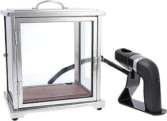 Crafthouse by Fortessa Glass Cocktail Smoking Box with Handheld Smoker