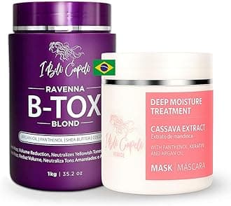 I Belli Capelli Ravenna B-tox Kit - Hair Smoothing Treatment with Argan Oil Mask 500g - Formaldehyde-Free, Anti-Frizz (1 Treatment + 1 Mask)