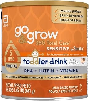 Go & Grow 360 Total Care Sensitive by Similac Toddler Nutritional Drink With 5 HMOs, Powder, 23.3-oz Can
