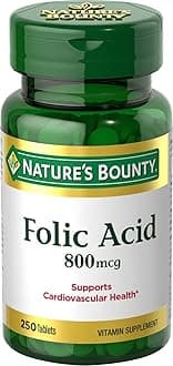 Nature's Bounty, Folic Acid, Maximum Strength, 800 mcg, 250 Tablets