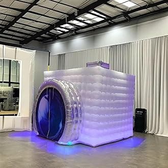 SAYOK Inflatable Photo Booth Backdrop with LED Light is Suitable for Outdoor Events, Birthday Parties, Photo Booth Backdrop for Wedding, Event, Show(Logo not Include)