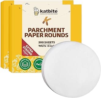 Katbite Parchment Rounds - 500, 6 Inch, 4”5”8”9”10”12” Parchment Paper Rounds Available, Uses for Cake Baking, Patty Separating, Tortilla Wrapping