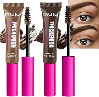 Tinted Thickening Brow Mascara,Brow Glue Eyebrow Gel,Waterproof, Transfer-proof, Brush to Fill in Eyebrows and Cover Gray Hairs - Cruelty Free (2pcs 06 Brunette &07 Espresso)