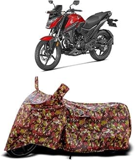 DUFFEL-Two Wheeler Bike Body Cover Compatible for X-Blade Bs6 Heat Protectio/UV-Rays/Birds Dropping/DustProof/Waterproof Indoor Outdoor and Parking Full Body Protection All Variants [RMJ]
