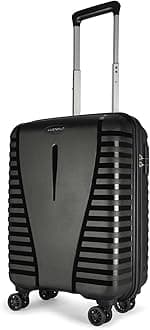 Cabin Airpro 55 Cm(Small) Polypropylene 360 Degree 8 Wheels Trolley Bag for Travel Hard Case Luggage, Lightweight with Combination Lock & Robust Trolley with 3 Years Warranty (Black)