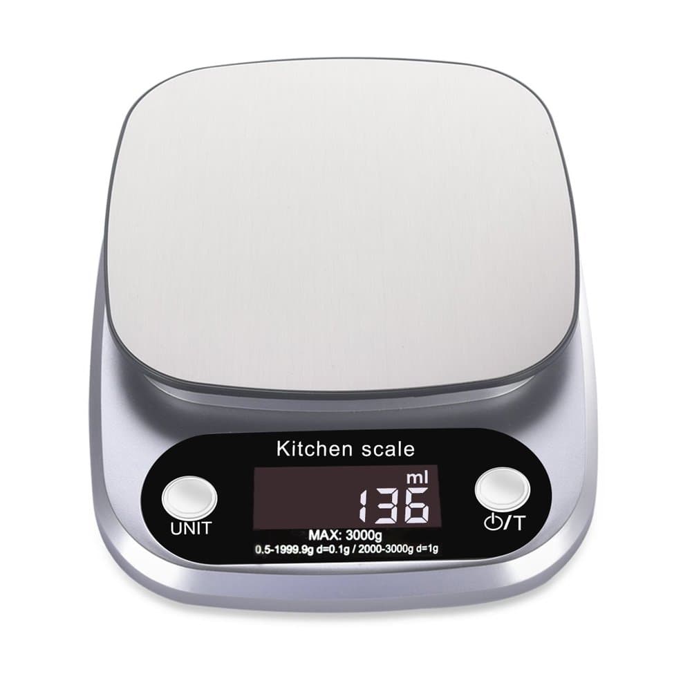 Digital Kitchen Scale,Hey Goods Multifunction Food Meat Scale with Lighted LCD Display and Four Units