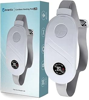 Period Cramp Relief Massager With Heating Pad For Back Pain|Crampfree- Period Cramp Relief Heater And Massager|Works As Periods Pain Relief Products|Period Heating Pad, White