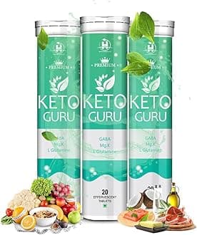 Healthy Nutrition - Just for the Health of it Keto Guru Watersoluble 20 Effervescent Tablets Weight Reduction For Men & women Pack of 3
