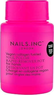 Nails.INC Vegan Collagen Fuelled Nail Polish Remover Pot for Hands, Formulated with Collagen to Promote Nail Strength and Growth, Acetone Free, Cruelty Free, Vegan, 50ml