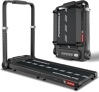 JOGPAD 4HP Motorized Foldable Treadmill for Home Use with Handle, Remote Control, Max User 120kg, Top Speed 12kmph, Running Deck 1080mmx400mm, Bluetooth, Speaker, Mobile Holder