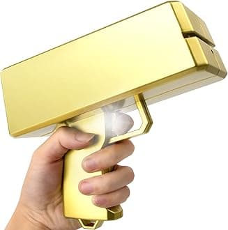 Wowok Gold Money Guns Shooter, Super Money Gun Make it Rain Toy Gun, Handheld Spary Cash Gun for Game Movies Party Supplies(Golden)