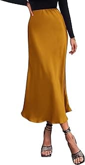 BTFBM 2026 Womens Spring Summer Long Satin Skirt Silk Elegant High Waist Cocktail Party Wedding Flowy A-Line Midi Skirts