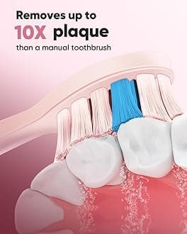 MySmile DY156 Electric Toothbrush Replacement Heads, 3 Packs (Pink)