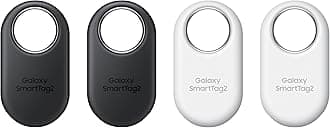 Samsung Galaxy SmartTag2, Bluetooth Tracker, Locator Tracking Device, Item Finder for Keys, Wallet, Luggage, Use w/Phones Tablets Android 11 or Later, 2023, 4 Pack, 2 Black, 2 White