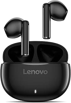 Lenovo E310 Wireless Bluetooth Earbuds, AI Noise Cancelling, In-Ear Headphones with Mic, Touch Control, Long Battery Life, 114±3 dB, Black