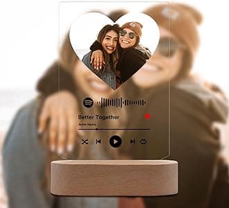 FunStudio Personalized Acrylic Song with Photo Custom Friends Acrylic Album Cover Gifts for Music Sister Lover