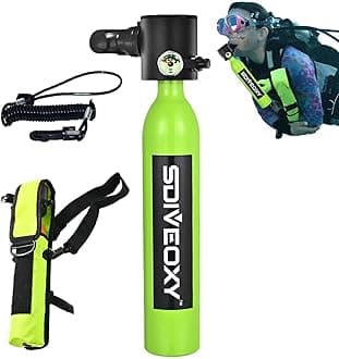 Diving Cylinder - 0.5L Scubas Diving Tank Scubas Tank,3000Psi/200Bar Diving Air Tank, Scubas Diving Gear Set Scubas Oxygen Cylinder Kit, Snorkeling Dive Bottle