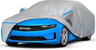 Car Cover for 2010-2025 Chevy Camaro, Waterproof Custom-fit All Weather Sun Rain UV Dust Snow Protection Outdoor Camaro SS Full Car Cover with Door Zipper and Cotton Lining-Grey