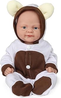 Vollence 12 inch Reborn Baby Dolls Silicone Full Body Realistic Not Vinyl Dolls Lifelike Newborn Platinum Silicone Baby Dolls Realistic Doll for Kids Children Birthday Christmas Toys Gifts - Girl
