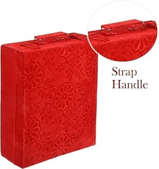 Kuber Industries Wooden Bangle Box For Woman|4 Rod Bangle Storage Box Organizer|Solid Lid & Handle|MAROON