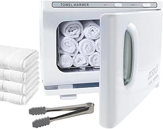 Hot Towel Warmer for Salon Beauty Bathroom Hot Towel Cabinet 2-in-1 Personal 8L Small Capacity owel Warmers Spa, Upgrade Fast Heating Towel Heater Towel Steamer (8L, White)…
