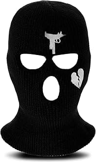 Zhanmai3 Hole Ski Mask Knitted Full Mask Windproof Balaclava Mask Winter Full Face Cover Cycling Mask Neck Warmer for Men Women