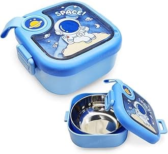 FunBlast Lunch Box for School Kids – Astronaut and Space Theme Lunch Box with Spoon, SS304 Tiffin Boxes, Tiffin Box for School, Air-Tight Tiffin Box, Insulated Lunch Boxes, Lunch Boxes for Dry Foods