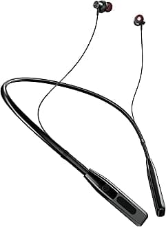 JGD Boom J4 Bluetooth Earphones with 13mm Drivers, Rich Music Experience, 20 Hours Playtime, Type C Fast Charging, Neckband Earphones with Magnetic earpiece,Voice Assistant and Mic (Grey)