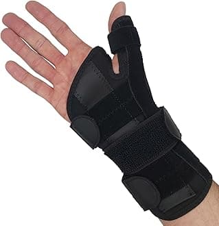Thumb Splint & Wrist Brace - Carpal Tunnel Wrist Splint with Thumb Spica Thumb Brace. Thumb Stabilizer & Wrist Support For Tendonitis Pain, Arthritis, Trigger Thumb Fits Men or Women's Hands -