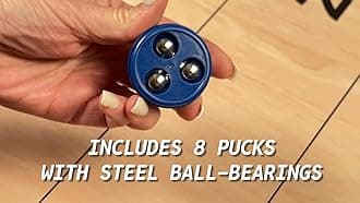 6-Foot Premium Shuffleboard Table w/Folding Legs, Pucks, and Optional LED Lights - Awesome Graphics - Choose Your Model