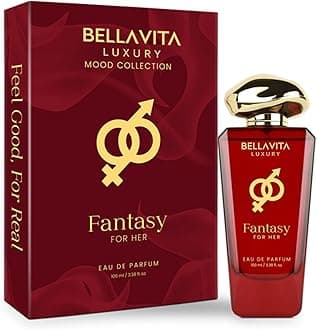 BELLAVITA Luxury Fantasy FOR HER Eau de Parfum | 100 ml (3.4 fl.oz.) | Perfume for Women | Oriental-Floral, Saffron, Jasmine, and Moss Notes | Long Lasting Women's Fragrance