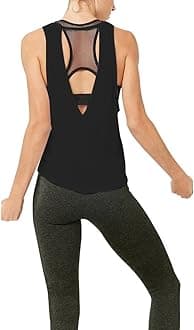 Workout Tops Open Back Shirts Athletic Yoga Tennis Exercise Tanks for Women