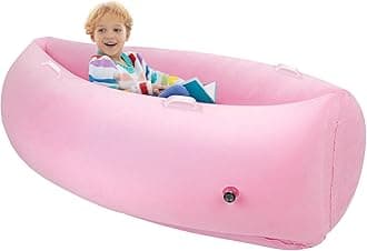 Sensory Chair for Kids, Inflatable Peapod Sensory 60" for Kids, Sensory Pod for Autistic Children, Includes Electric Air Pump, Pink