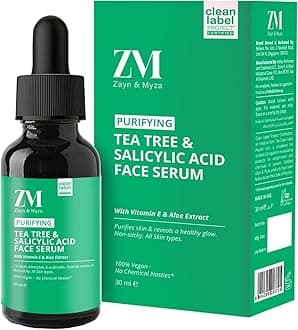 Tea Tree Salicylic Acid Face Serum I Helps Reduce Acne Scars Blemishes to Reveal Healthy Glowing Skin For Oily - 30 ml