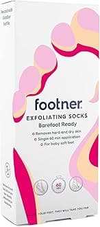 Footner Exfoliating Foot Mask Socks - Foot Peel Mask for Hard Skin - Peeling Foot Mask for Smooth and Soft Feet - Foot Peel Socks to Remove Hard Skin in Single 60 Minute Treatment - For Baby Soft Feet
