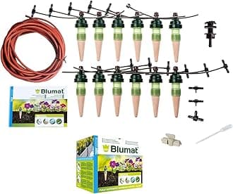 Drip Irrigation System - Tropf Deluxe Automatic Plant Watering Devices for Garden, Patio and Hanging Baskets - Universal Garden Watering System Up to 12 Plants - 12 Pack