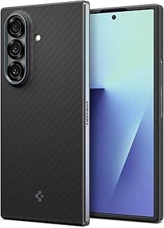 Spigen ACS09555 Galaxy Z Fold 7 Case, Aramid Fiber, Thin, Scratch-Resistant, Anti-Fingerprint, Stylish, Shockproof, Lightweight, Lens Protection, Advanced Material, Airskin, Aramid (Black)