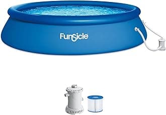 Funsicle Quickset 15ft x 36in Round Inflatable Above Ground Swimming Pool with Filter Pump – Easy Setup with Top Ring Design