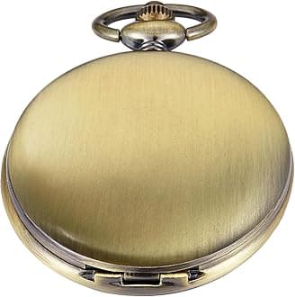 Smooth Black Pocket Watch for Men Quartz Arabic Digital Dial with Chain,Smooth Quartz Men's Pocket Watch