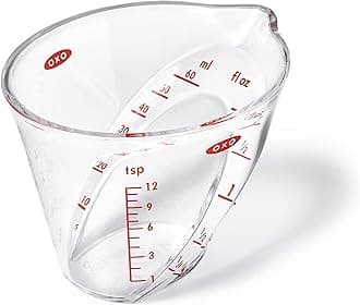 OXO Good Grips Mini Angled Measuring Jug, 60 ml Capacity, White