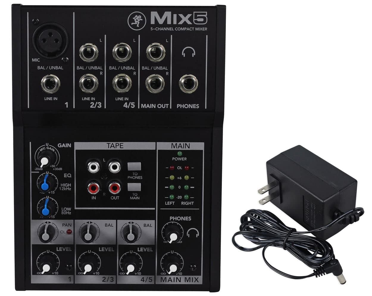 Mix Series, 5-Channel Compact Mixer With Studio-Level Audio Quality (Mix5)
