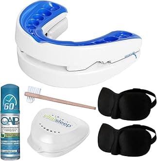 Vital Sleep Men's Anti-Snoring Mouthpiece Kit (5 Pieces), Custom Adjustable Jaw Positioning, USA Made & FDA Cleared Snoring Solution, Snoring Mouth Guard