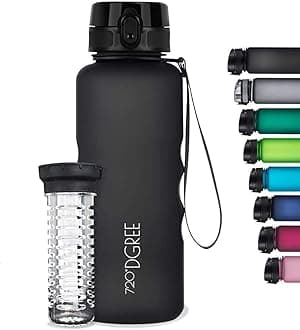 - Sipper Water Bottle 1.5 litre with Fruit Infuser | BPA, BPS Free | Tritan | For Adults & Kids | For Sports, Gym, Office, Workout | Onyx Black